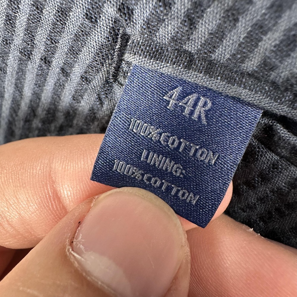Bonobos Seersucker Blazer Mens 44R Gray Striped Cotton Two Button Sport Coat - Picture 7 of 16